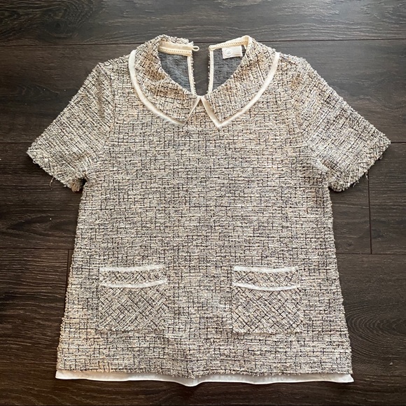 Anthropologie Tweed Top - Picture 1 of 7